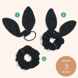 multi-wear hair accessories scrunchies hair ties #color_black