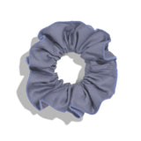 Reseller soft as silk satin ruffle scrunchies made from organic cotton - wholesale #color_blue-granite