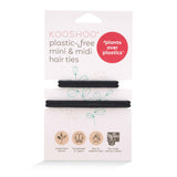 Wholesale mini midi hair ties black organic cotton braids fine hair #color_black