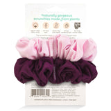 organic cotton pink and purple scrunchies - best scrunchie for healthy hair #color_pink-beet
