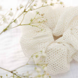 B2B volume oversized hair accessories - wholesale sheer scrunchies #color_coconut-milk