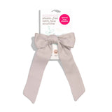 Top selling B2B wholesale organic cotton bow scrunchies made sustainably plastic-free #color_pumice-stone