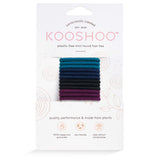 Front Image of KOOSHOO plastic-free round hair ties mini 12 pack dark hues #color_dark-hues