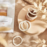 Product Image of KOOSHOO plastic-free round hair ties mini 12 pack golden fibres #color_golden-fibres