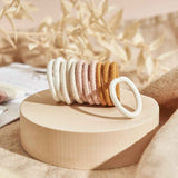 Product Image of KOOSHOO plastic-free round hair ties mini 12 pack golden fibres #color_golden-fibres