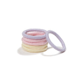 Off-pack Image of KOOSHOO plastic-free round hair ties mini 6 pack pack pastel blooms	#color_pastel-blooms