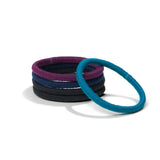 Off-pack Image of KOOSHOO plastic-free round hair ties mondo 5 pack dark hues	#color_dark-hues