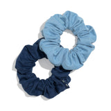Two pack of environmentally friendly scrunchie pack in midnight blue #color_true-blue
