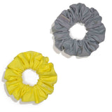 KOOSHOO organic scrunchie set off-packaging in a flat lay #color_sunrise