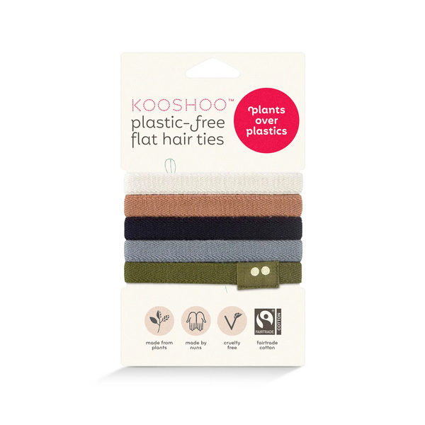 KOOSHOO pantone spring classics hair-tie pack. Certified organic and 100% biodegradable within 3-10 years. Created in a social good enterprise with fair rubber #color_classics