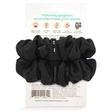 organic cotton scrunchies made from plastic-free healthy hair materials #color_all-black