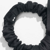plastic-free, organic petite scrunchie for fashion, spa, grocery, gift retail #color_black