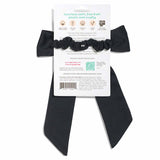 wholesale organic bow scrunchie for retail #color_black