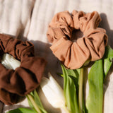 wholesale best selling organic cotton scrunchies #color_macchiato-brown