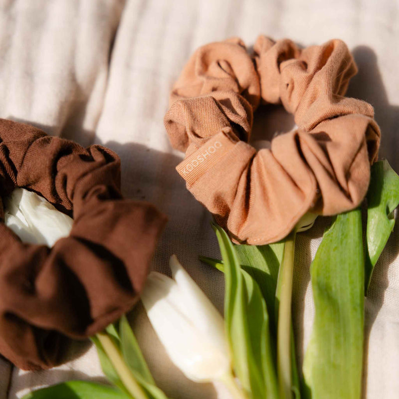 wholesale best selling organic cotton scrunchies #color_macchiato-brown