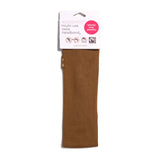 KOOSHOO organic twist headband in cocoa brown on-packaging. Ethical, unisex organic cotton headband for men and women created sustainably  #color_cocoa-brown