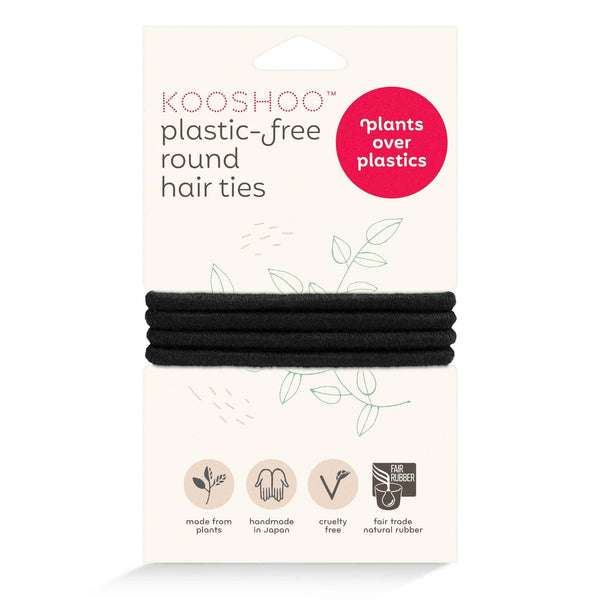 wholesale plastic-free hair accessories and elastics in black #color_black