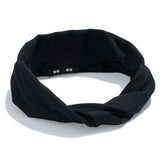 KOOSHOO unisex twist headband in jet black #color_jet-black