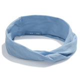 KOOSHOO unisex twist headband in chambray blue #color_chambray-blue