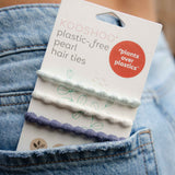 Natural grocery checkout display hair ties organic cotton fairtrade #color_ocean-pearl