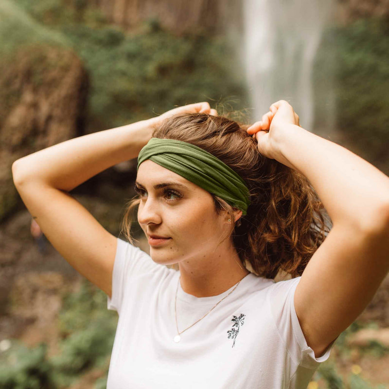 wholesale sports workout headbands #color_olive-branch