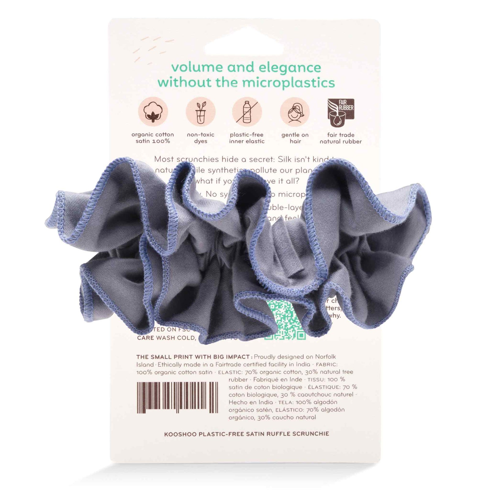 Ruffle Scrunchie Wholesale: Organic Satin, Plastic-Free – KOOSHOO