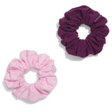popular scrunchies in pink and purple - organic cotton, plastic-free scrunchies #color_pink-beet