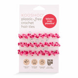 Wholesale crochet hair ties hot jam retail display organic cotton #color_hot-jam