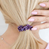 Clean beauty wholesale hair ties purple no synthetic friction Japan #color_purple-frost