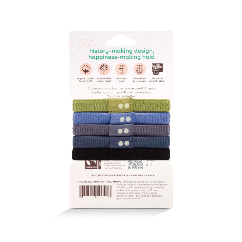 bulk plastic-free sustainable eco hair ties - best selling hair accessories #color_sea-to-sky