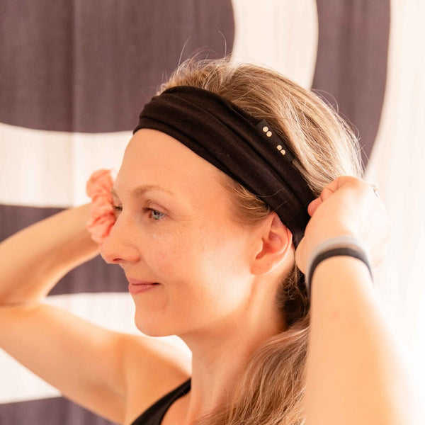 b2b wholesale organic cotton twist headband black - best selling top review - KOOSHOO unisex twist headband in jet black #color_jet-black
