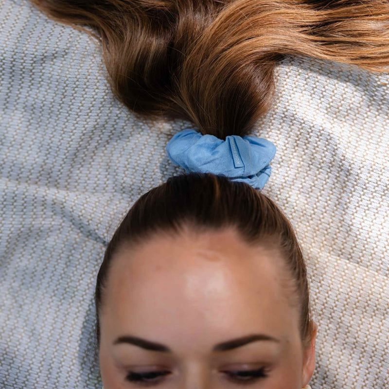 wholesale organic scrunchies #color_true-blue