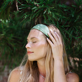 bulk organic cotton best selling headbands - sustainable hair accessories for wholesale b2b #color_watercress-green