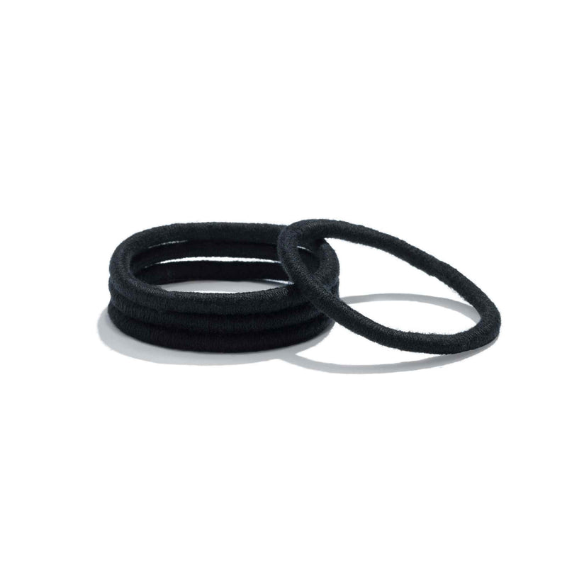wholesale strong black hair ties - plastic-free accessories #color_black