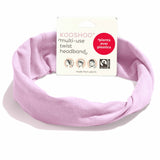wholesale organic cotton twist headbands in pink #color_pink-mist