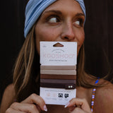 wholesale plastic-free hair elastics - eco friendly b2b hair ties for brunettes #color_earth-tints