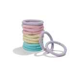 Off-pack Image of KOOSHOO plastic-free round hair ties mini 12 pack pastel blooms	#color_pastel-blooms
