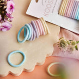 Product Image of KOOSHOO plastic-free round hair ties mini 12 pack pastel blooms #color_pastel-blooms