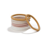 Off-pack Image of KOOSHOO plastic-free round hair ties mondo 8 pack golden fibres	#color_golden-fibres