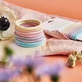Product Image of KOOSHOO plastic-free round hair ties mondo 8 pack pastel blooms	#color_pastel-blooms
