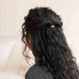 Image of KOOSHOO plastic-free round hair ties mini golden fibres	#color_golden-fibres