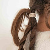 Image of KOOSHOO plastic-free round hair ties mondo 8 pack golden fibres	#color_golden-fibres