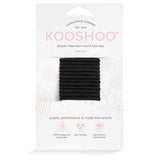 Front Image of KOOSHOO plastic-free round hair ties mini 12 pack black #color_black