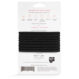Back-package Image of KOOSHOO plastic-free round hair ties mondo 8 pack black #color_black